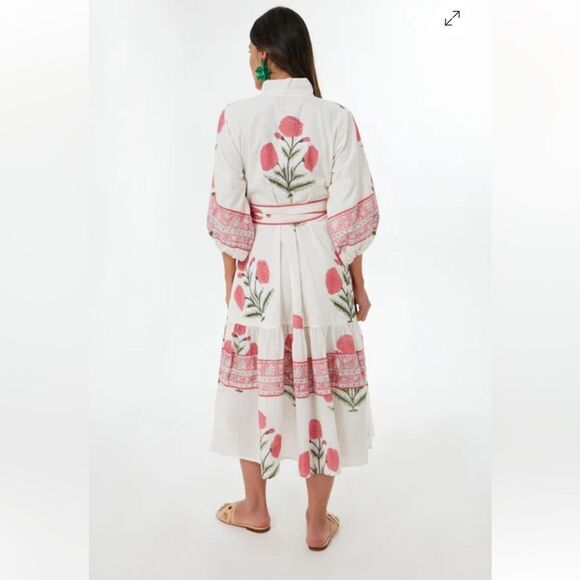 Tuckernuck Sue Sartor Exclusive Rosy Marigold Flounce Dress size medium, NWT - Picture 10 of 10